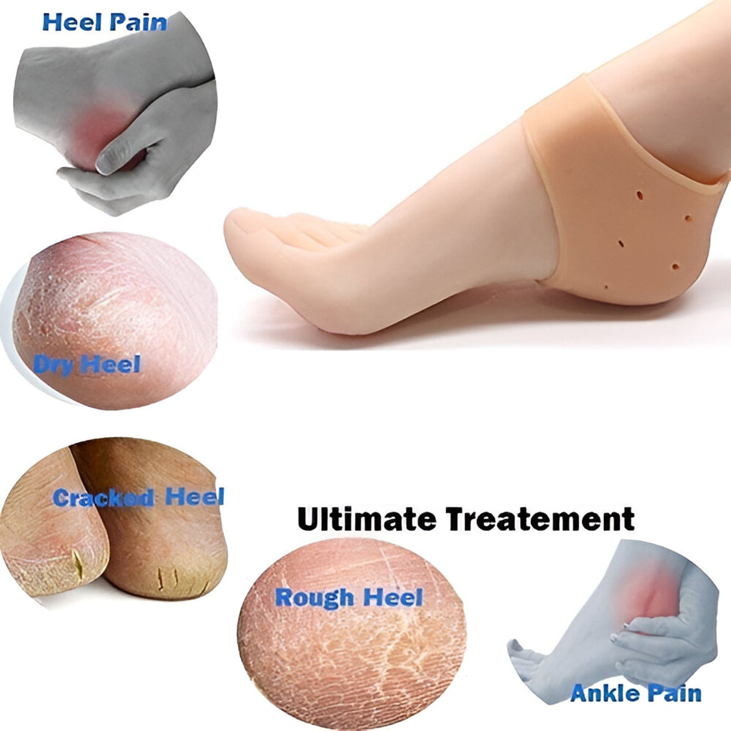 Kid Silicone Heel Protectors – Soft Gel Cushions for Heel Care