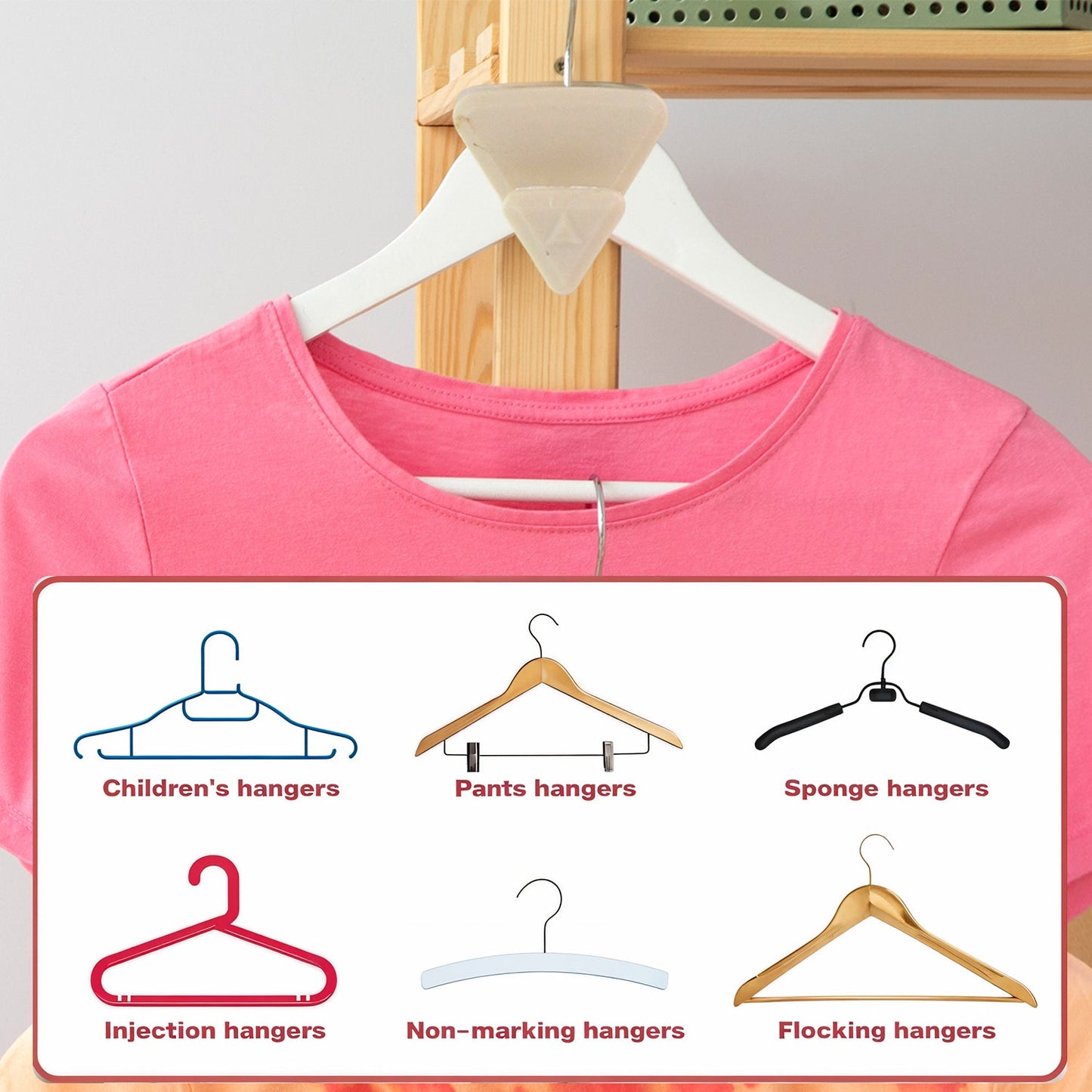 Space-Saving Plastic Triangle Hanger Connector Hooks – Wardrobe