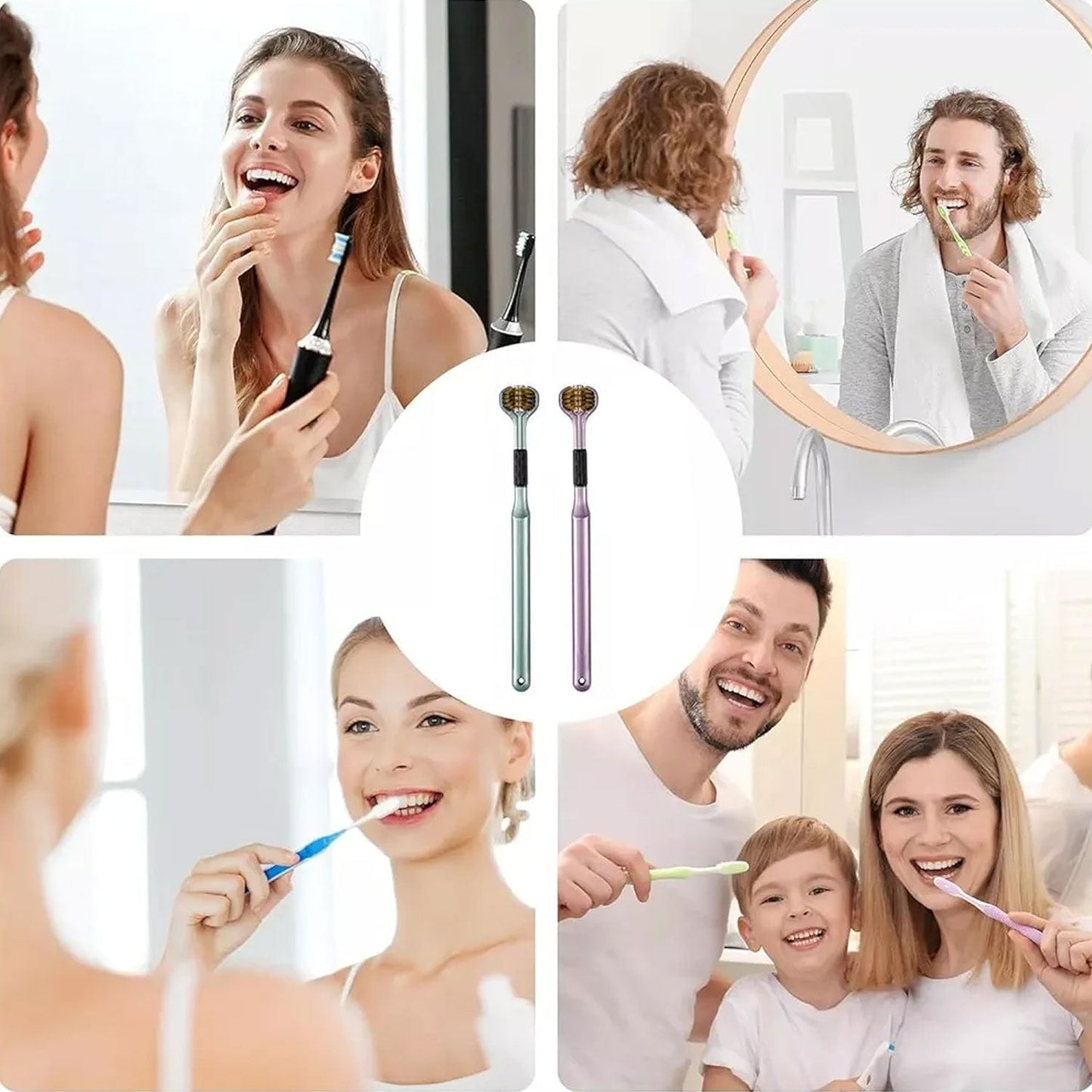 3-Sided Toothbrush – Soft Bristle Set for Complete Oral Care | BrushedUp