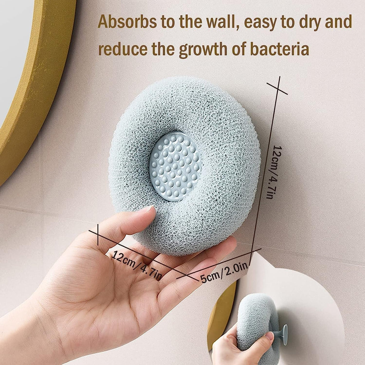 Flower Bath Sponge – Soft Exfoliator with Suction Cup