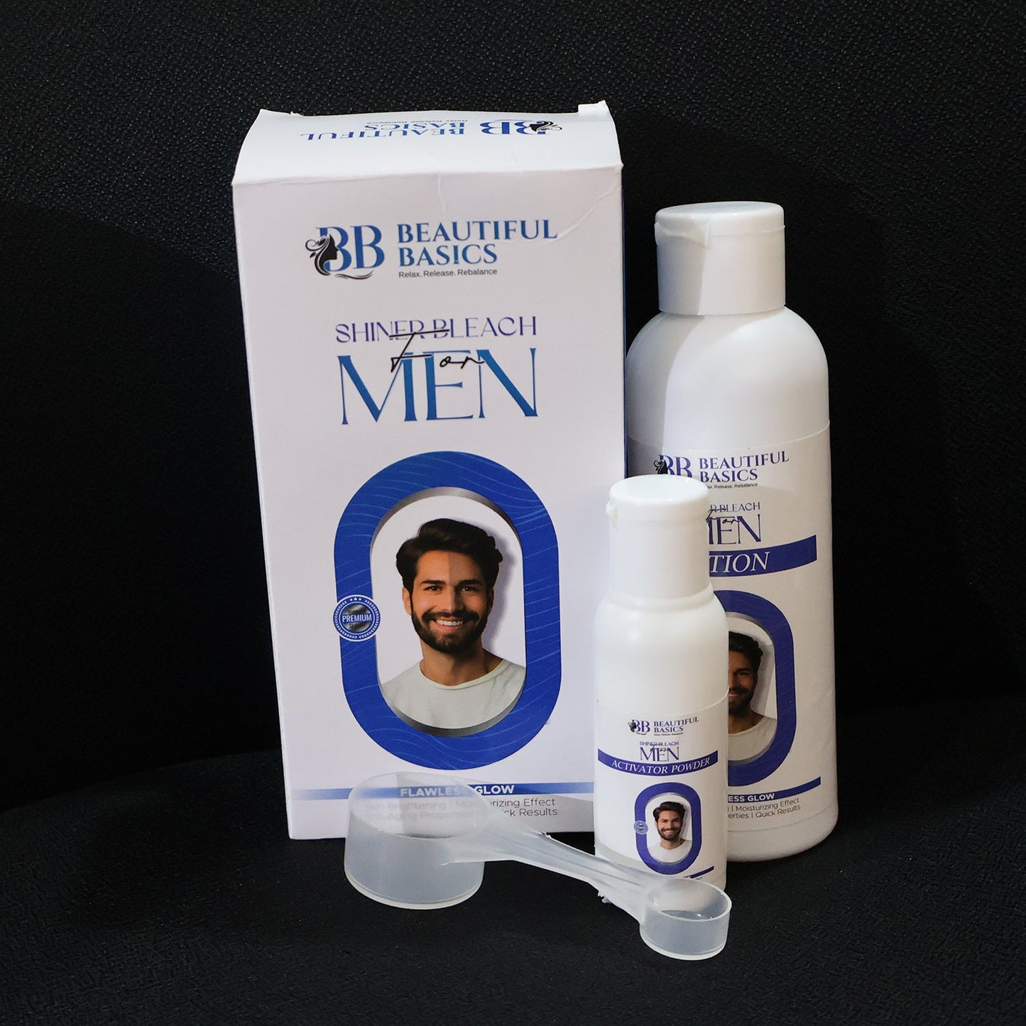 Men's Skin Bleach – Brightening Lotion & Activator Powder Set (200 gm)