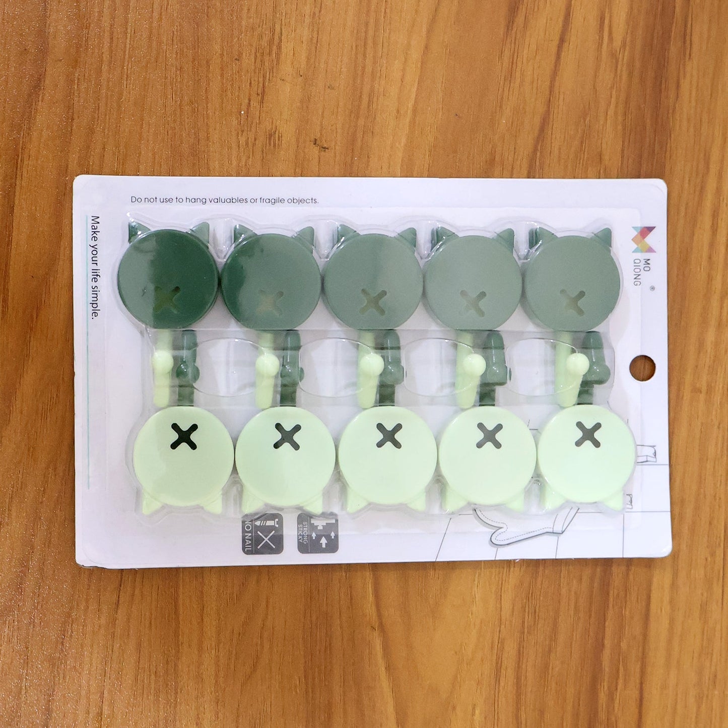 Self Adhesive Wall Hooks 10 Pc – Strong Hold, No Drilling