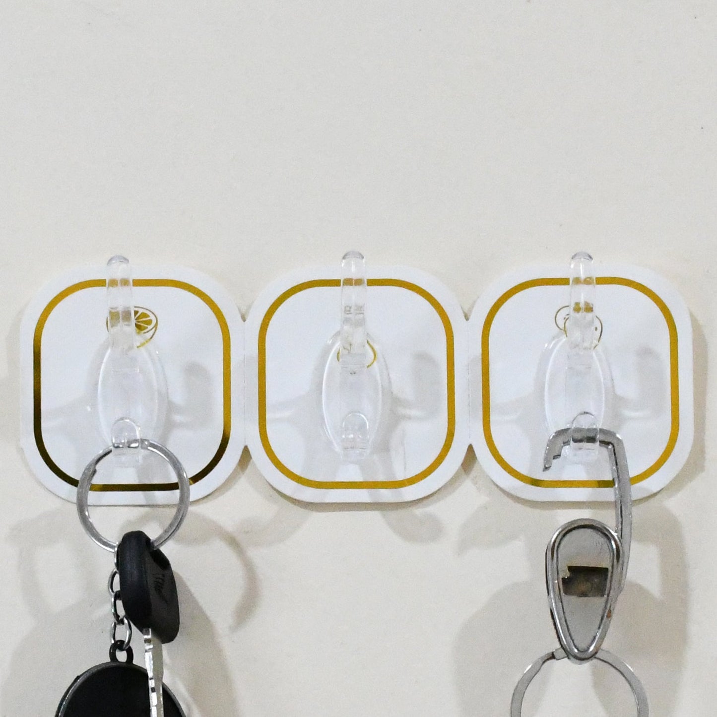 Reusable Transparent Adhesive Hooks (6 Pcs) – Strong