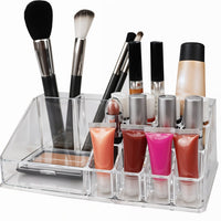 Acrylic Makeup Organizer – 16 Clear Compartments for Cosmetics
