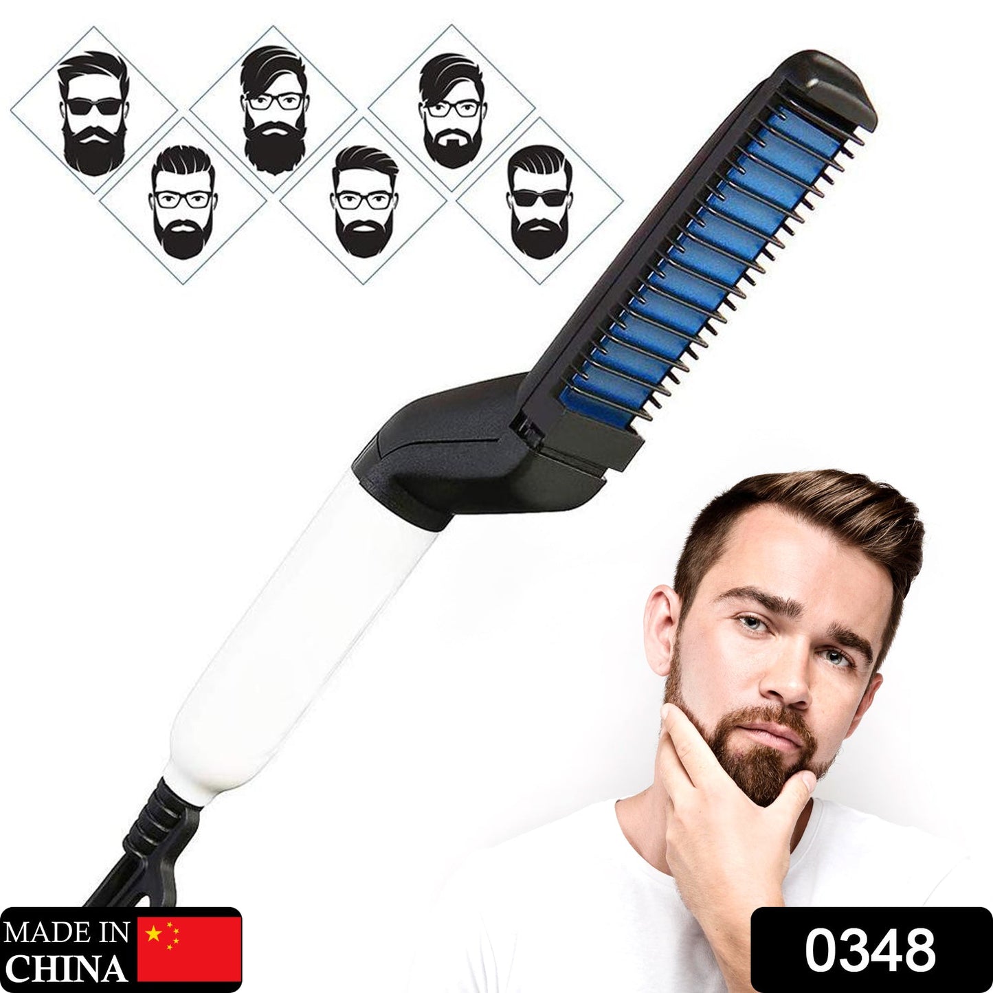 Men's Hair & Beard Straightener – Quick Styling Comb | BraveVault