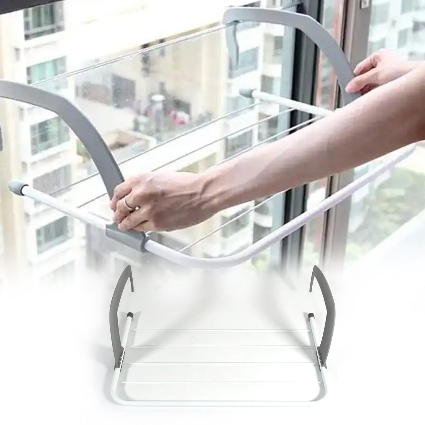 Clutter-Free Storage Folding Drying Rack – Compact, Steel