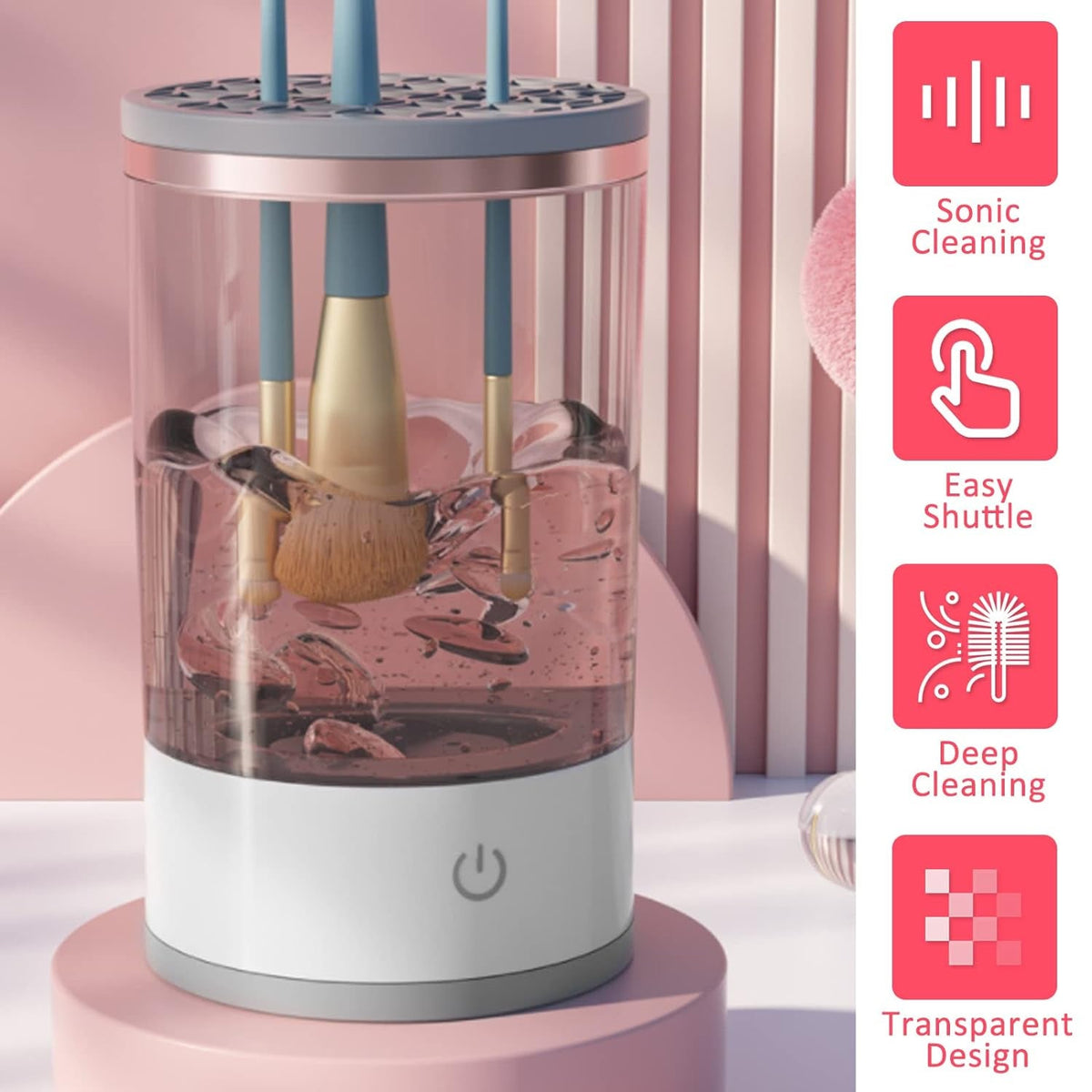 Automatic Makeup Brush Cleaner – Fast & Hygienic