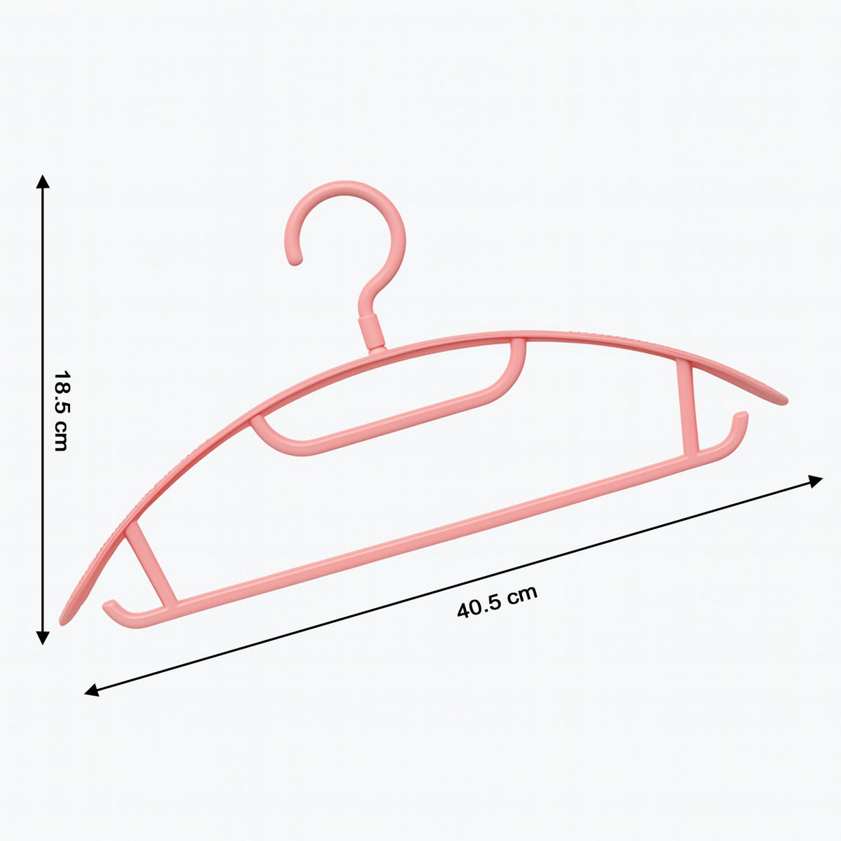 Ergonomic Plastic Cloth Hangers – Set of 6 Durable Wardrobe
