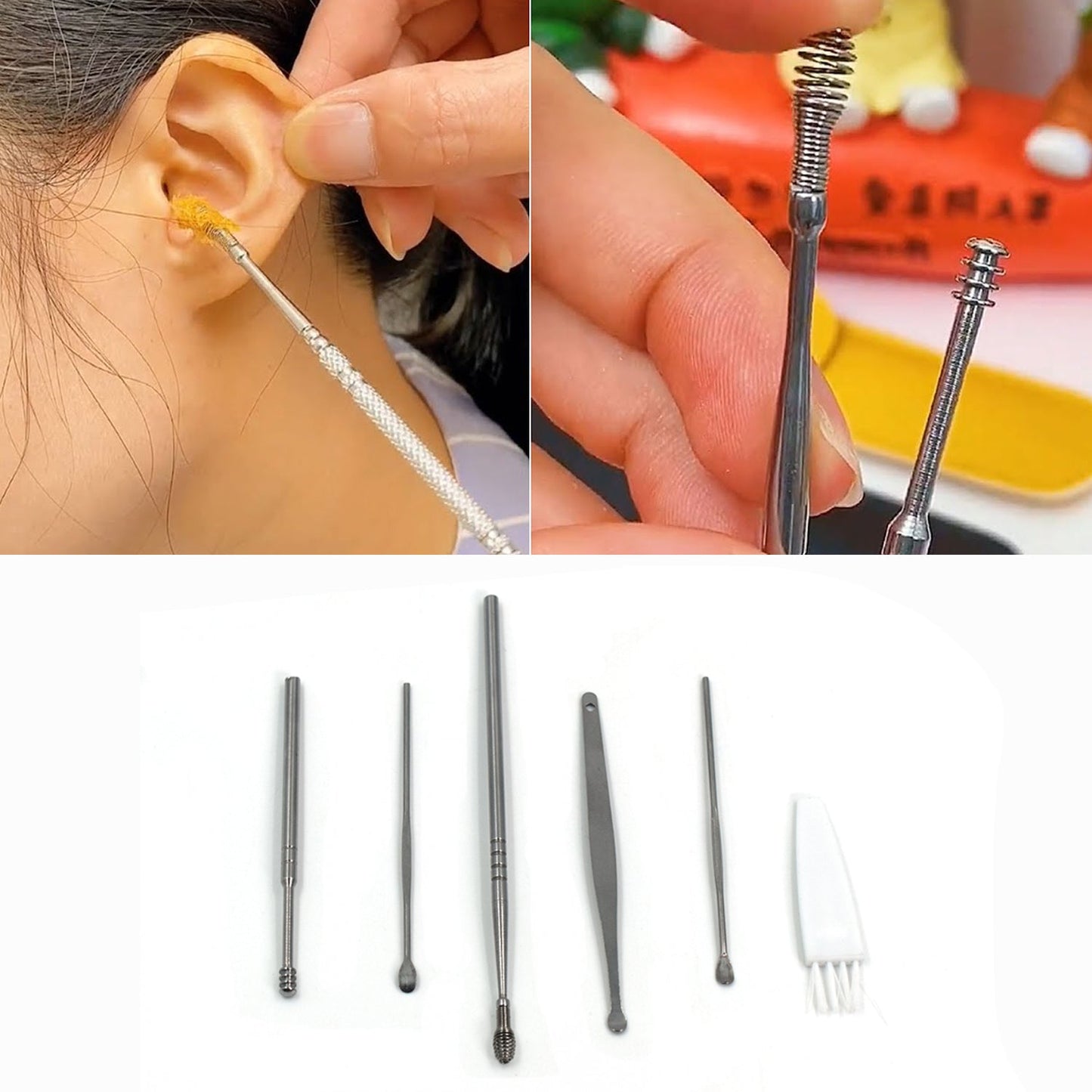 Earwax Removal Kit – 6-Piece Stainless Steel Set | XcelSafe