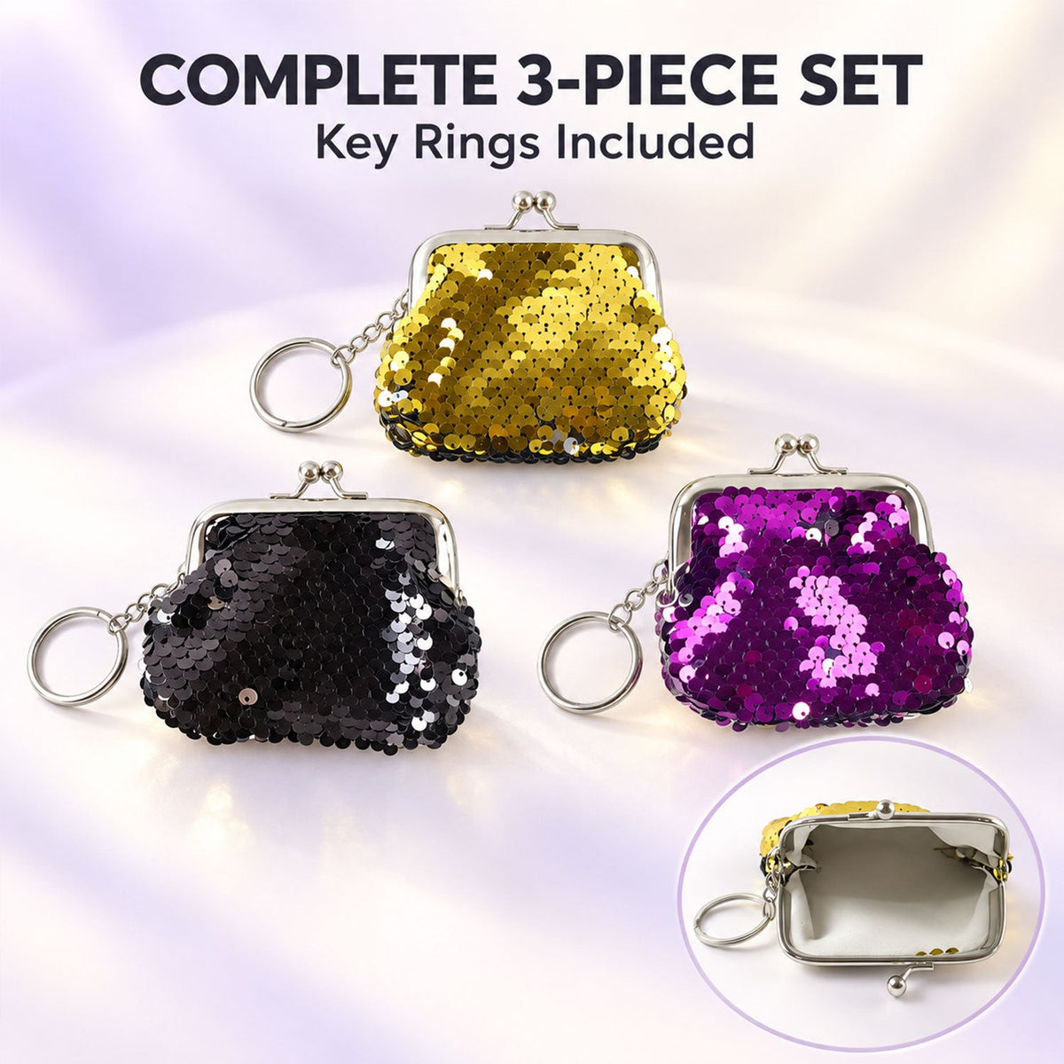 Cute Mini Coin Pouch with Key Ring for Travel Bags and Backpacks (1 Pc) - view 7