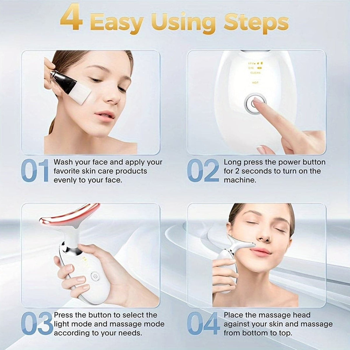 Electric Face Massager – LED Photon Wrinkle Remover
