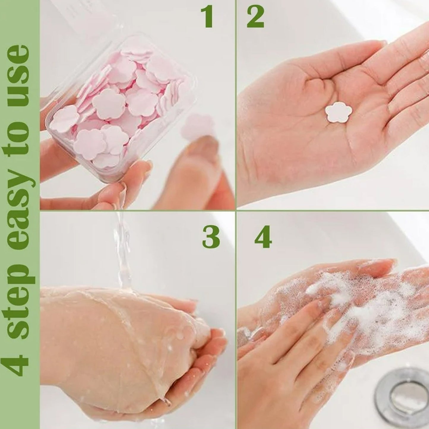 Travel Soap Sheets – 100 Flower-Shaped | VelvetBubbles