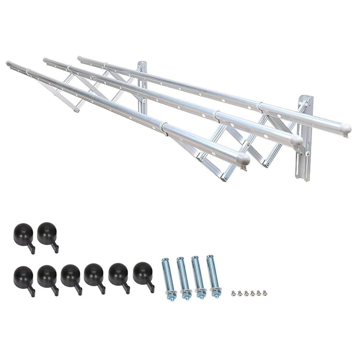 Space-Saving Clothes Rail – Stainless Steel Wall Mount