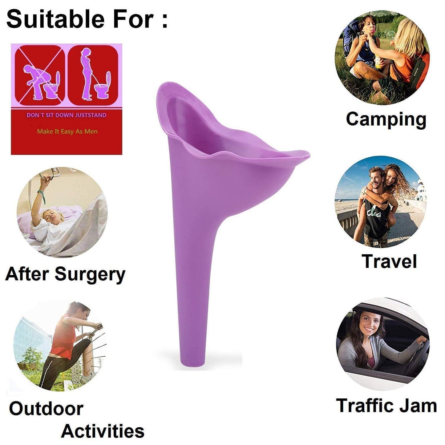 Female Urinal Funnel – Portable Reusable Silicone | Velvet Wellness