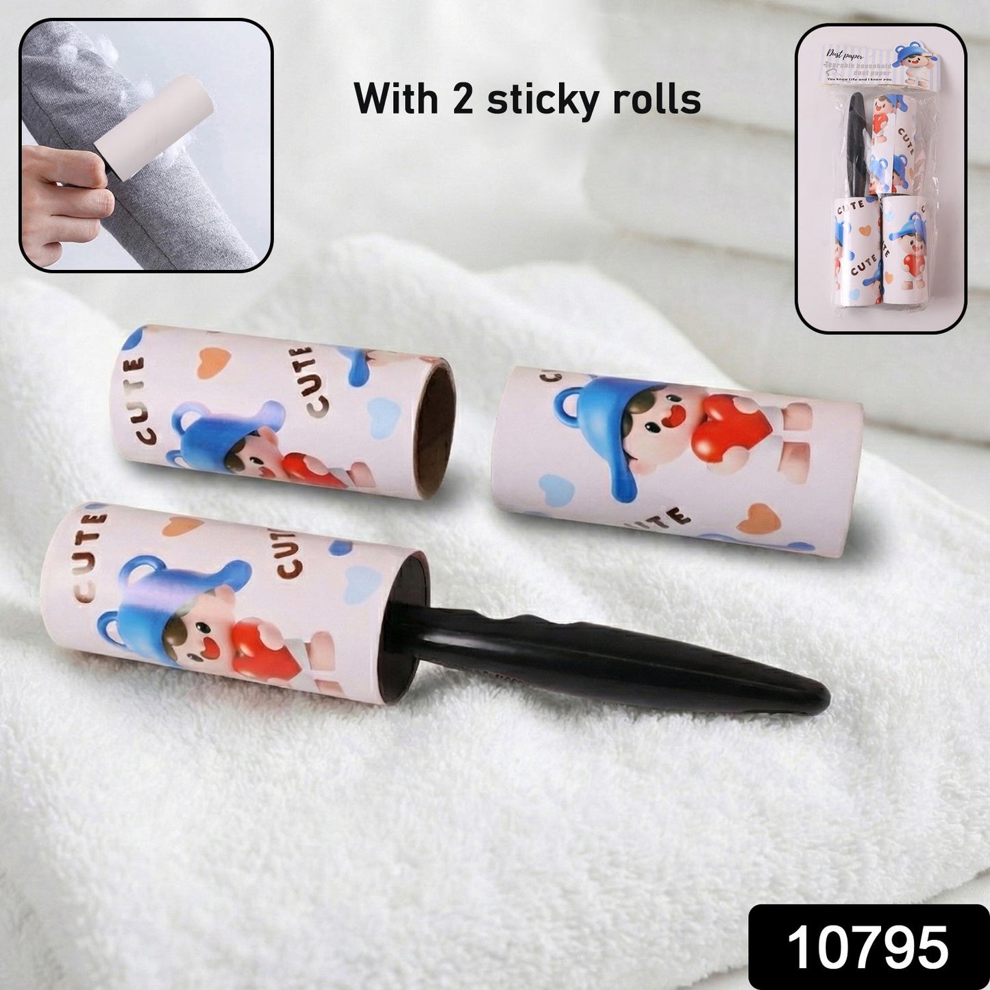 Reusable Sticky Lint Roller – Effective Fabric Cleaning Tool - main product view