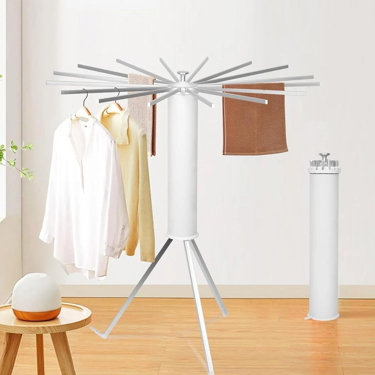 Space-Saving Octopus Rotating Clothes Drying Rack Space