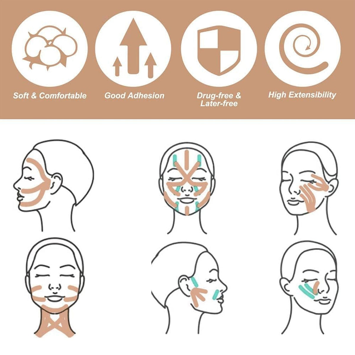 Face Lifting Tape – Skin Firming & Wrinkle Reduction
