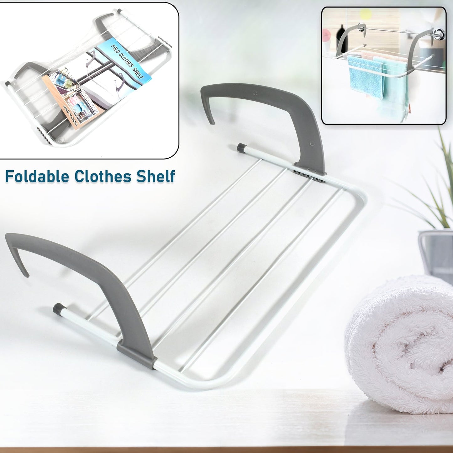Clutter-Free Storage Folding Drying Rack – Compact, Steel