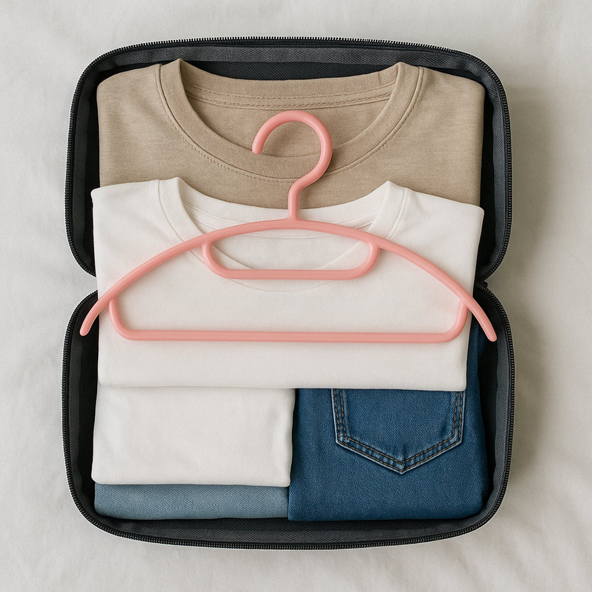 Ergonomic Plastic Cloth Hangers – Set of 6 Durable Wardrobe