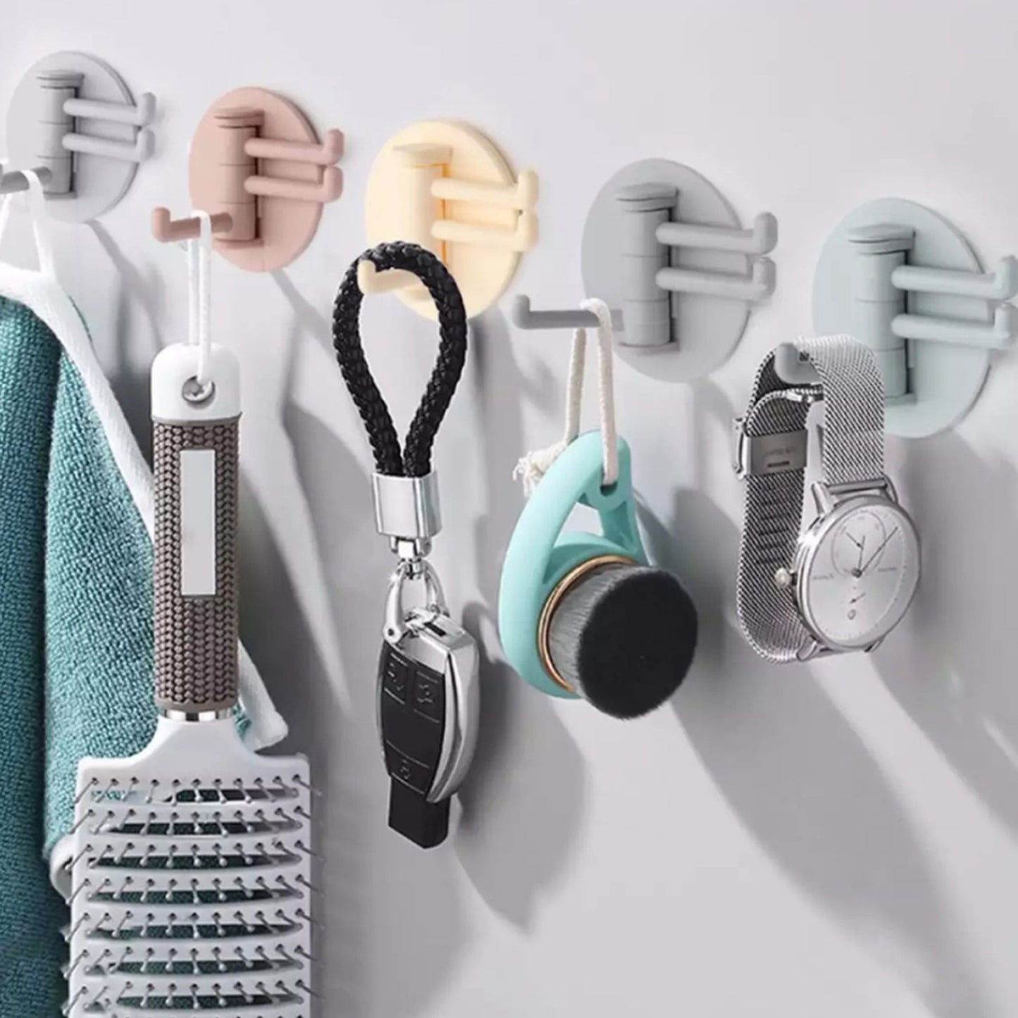 Clutter-Free Storage Punch-Free Sticky Hook – 3-Hook