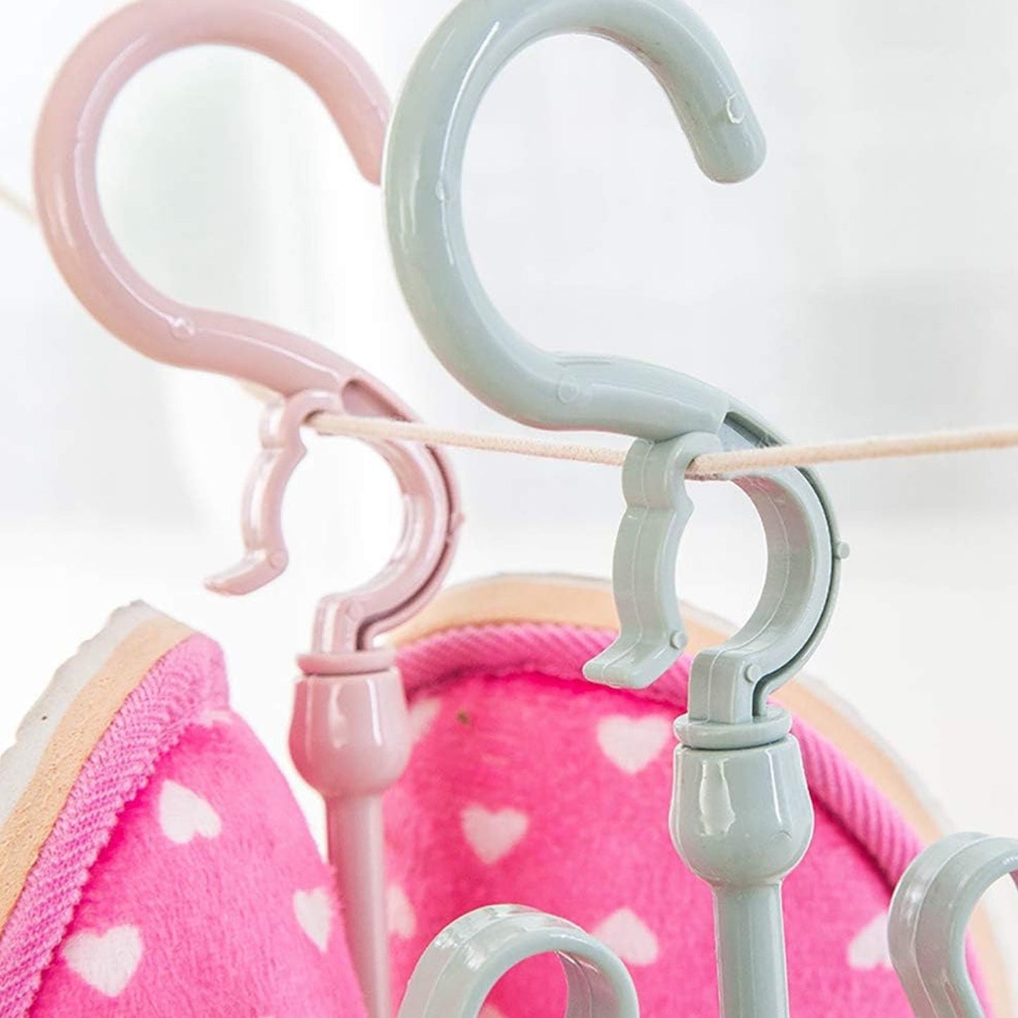 Clutter-Free Storage Shoe Drying Hanger – Rotatable Balcony
