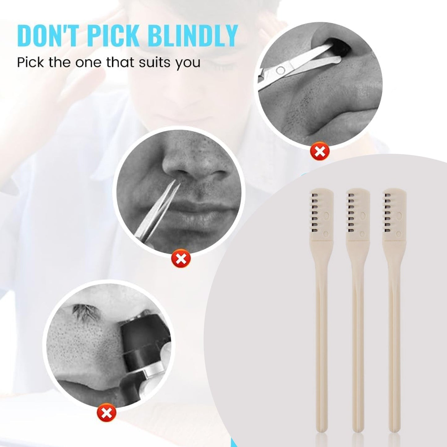 Nose Hair Trimmer – Painless 3-in-1 Grooming Kit | PureBeard