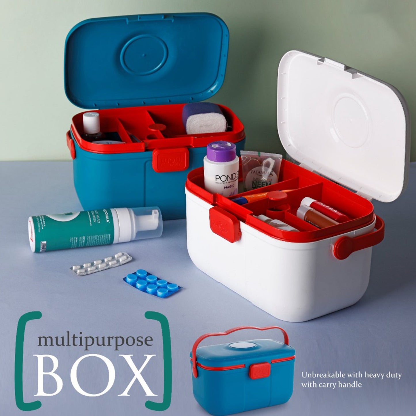 All-in-One Storage Box – Durable Organizer with Handle