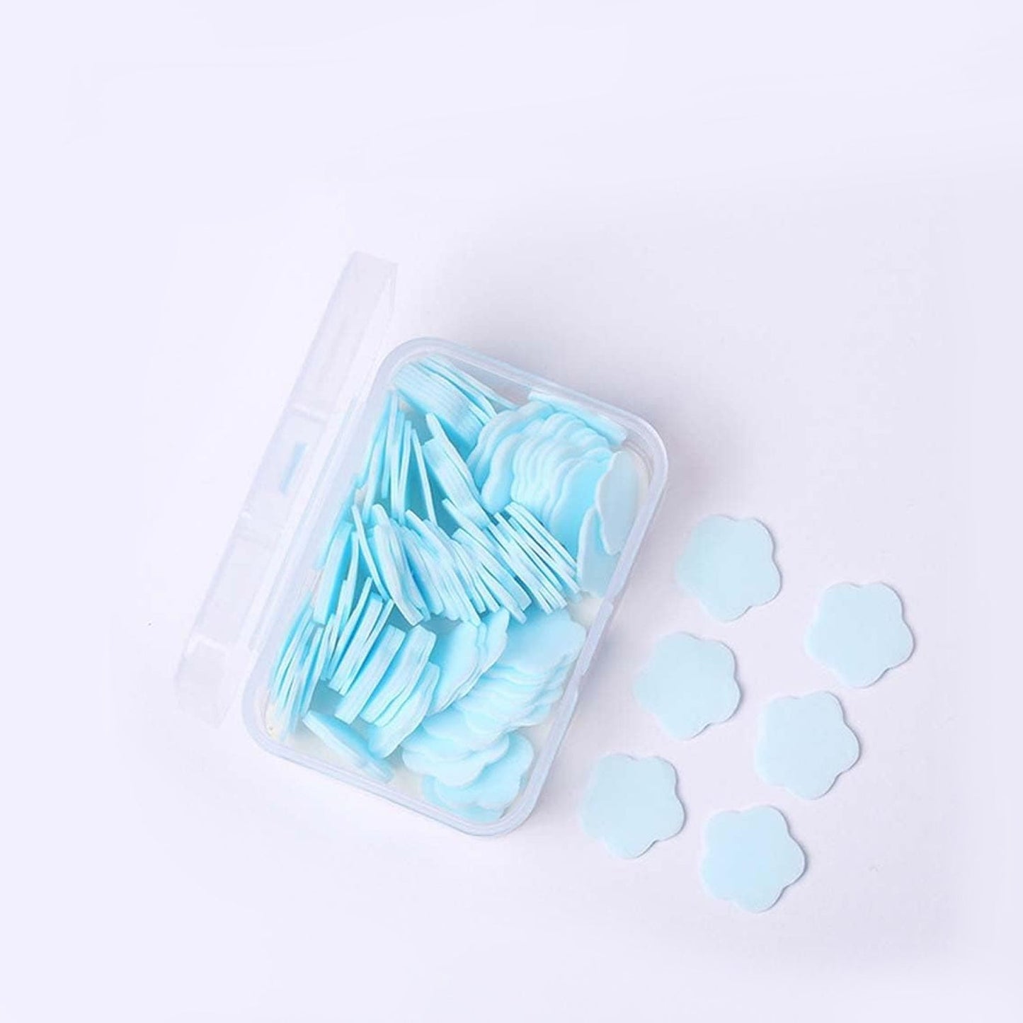 Travel Soap Sheets – 100 Flower-Shaped | VelvetBubbles