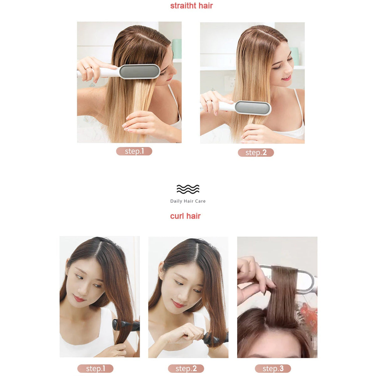 Hair Straightener – Keratin Ceramic & Scalp Massager