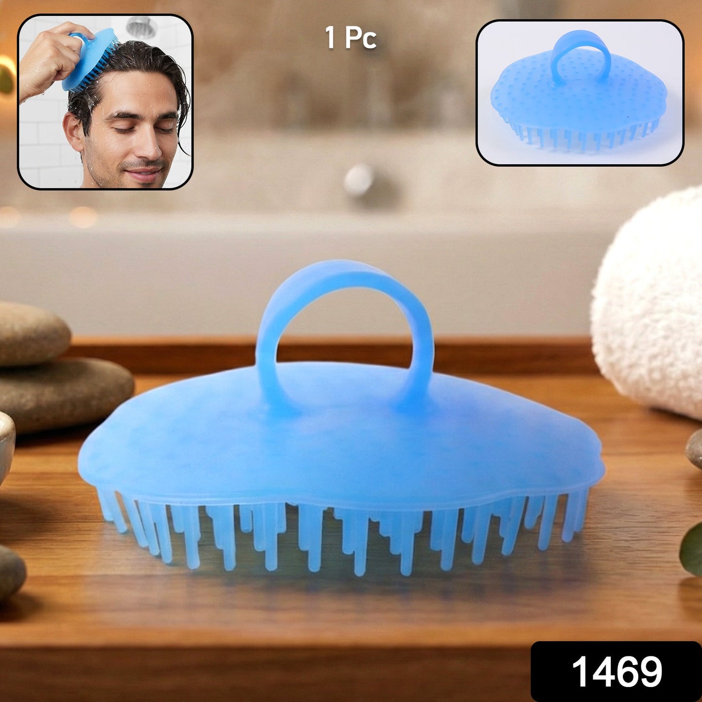Silicone Scalp Massager – Deep Cleansing Shampoo Brush