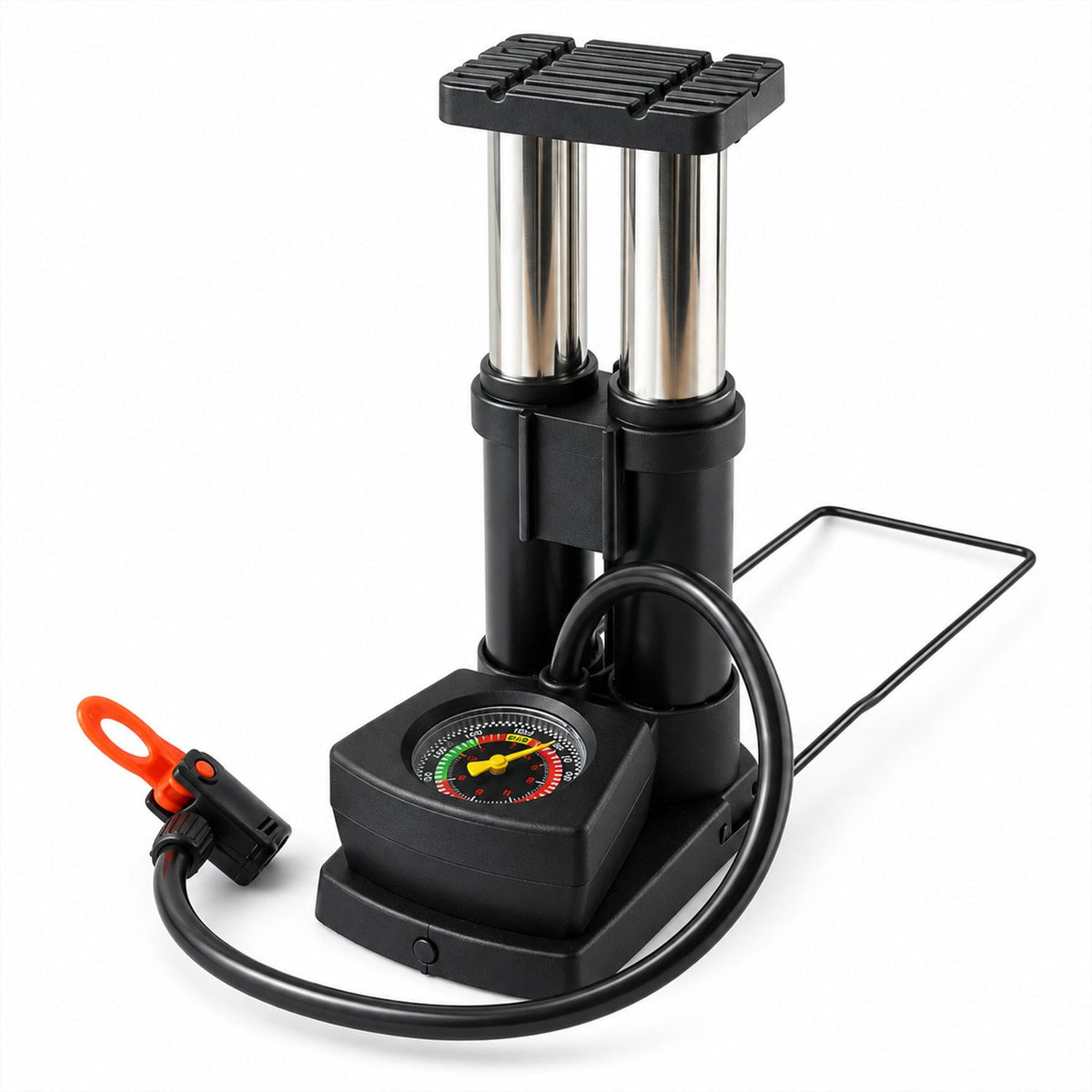 Mini Bike Pump – Portable Foot Operated with Gauge - view 5
