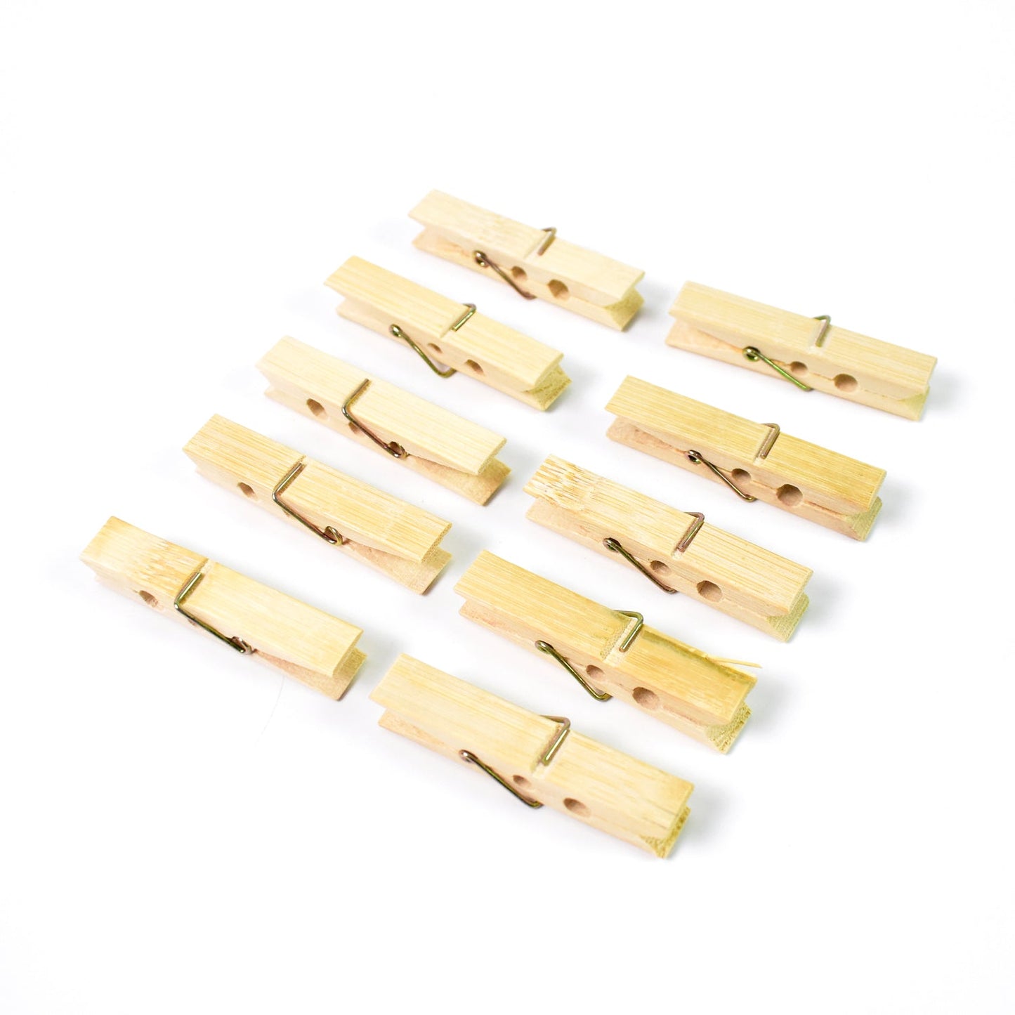 Heavy-Duty Bamboo Cloth Clips – Wooden Pegs (10 Pcs)