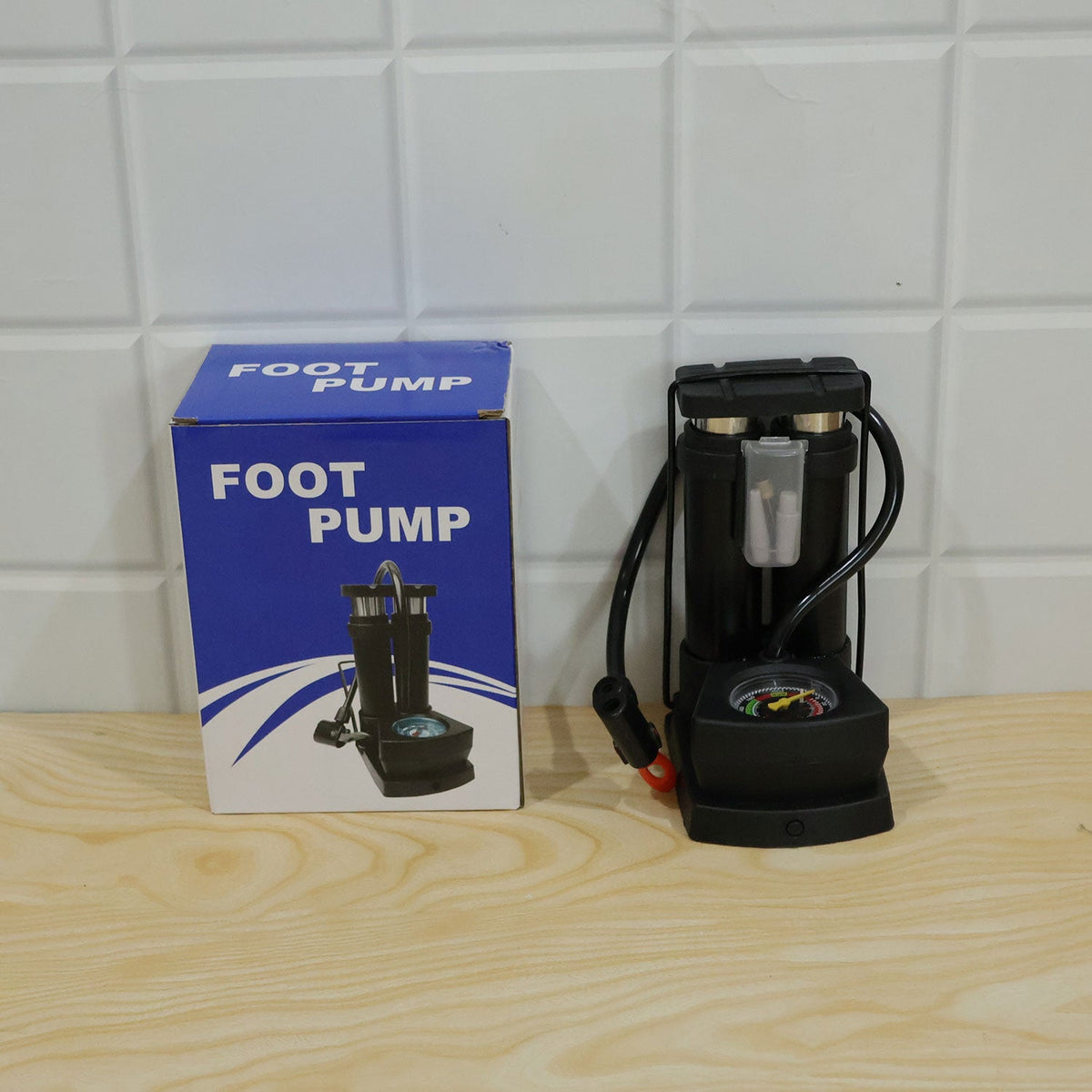 Mini Bike Pump – Portable Foot Operated with Gauge - view 10