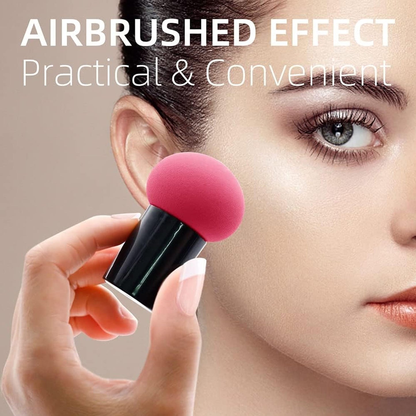 Makeup Sponge Puff with Handle – Ergonomic & Flawless Blending