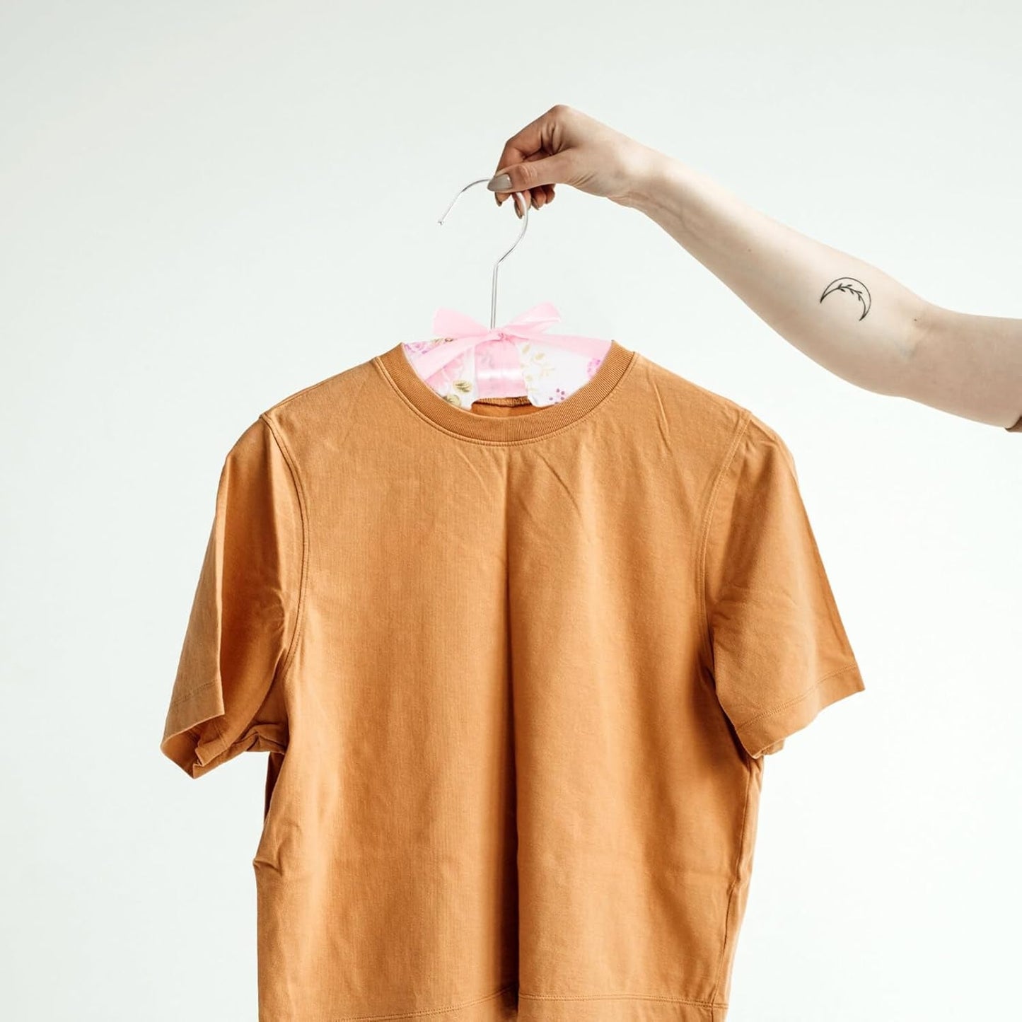 Ergonomic Padded Floral Clothes Hanger – Satin-Cushioned