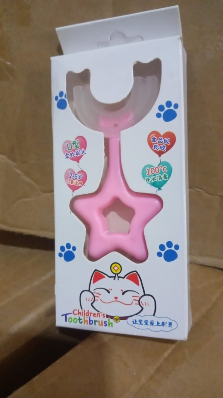 Kids U-Shape Toothbrush – Soft Silicone for Gentle Brushing