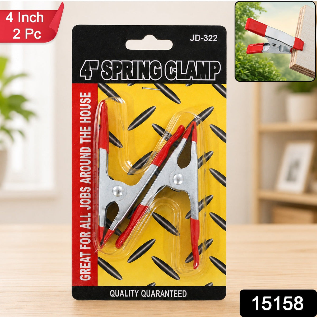 4 Inch Metal Spring Clamps - Strong Grip for Home & DIY - view 2