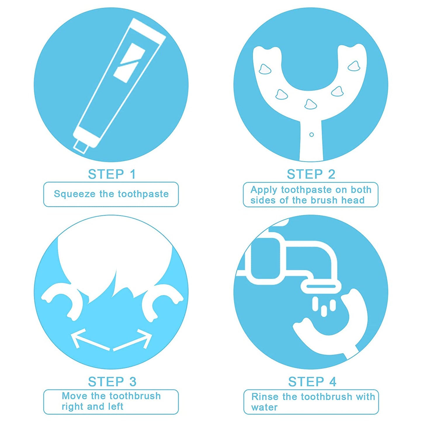 Kids U-Shaped Toothbrush – Gentle Cleaning for Toddlers | Mini Bubbles