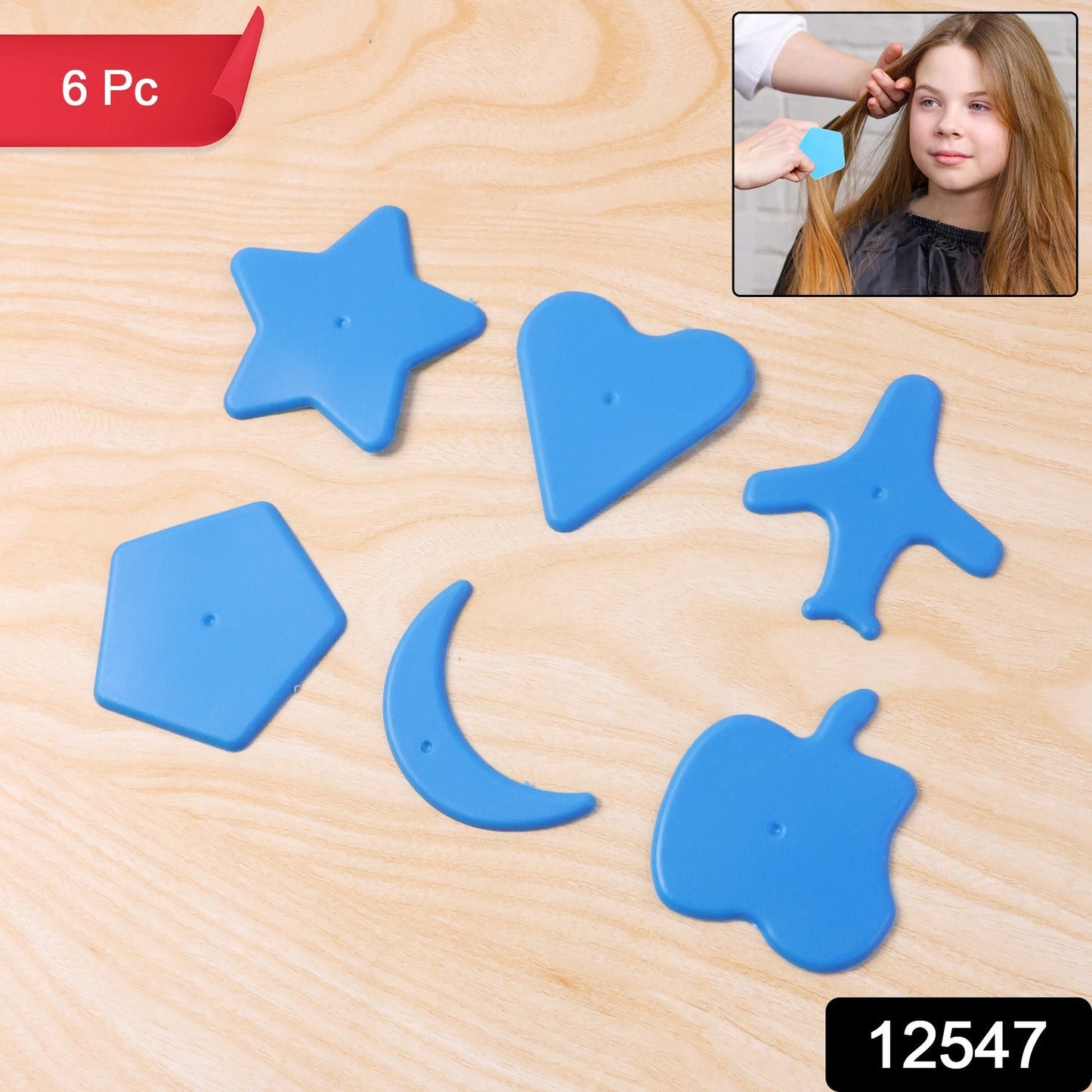 Haircut Design Stencil Set – 6-in-1 Creative Hair Trimmer Molds