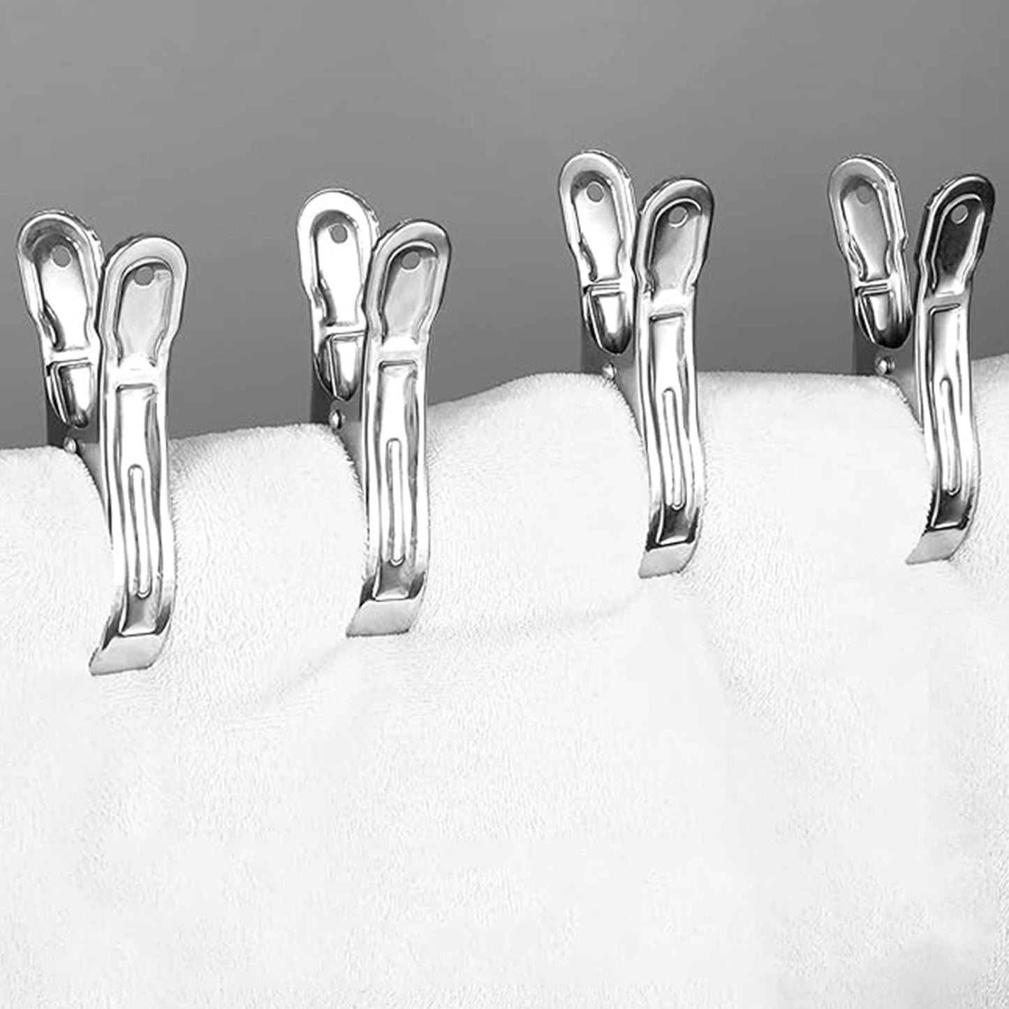 Stainless Steel Clothespins – Windproof, Durable (10 Pcs)