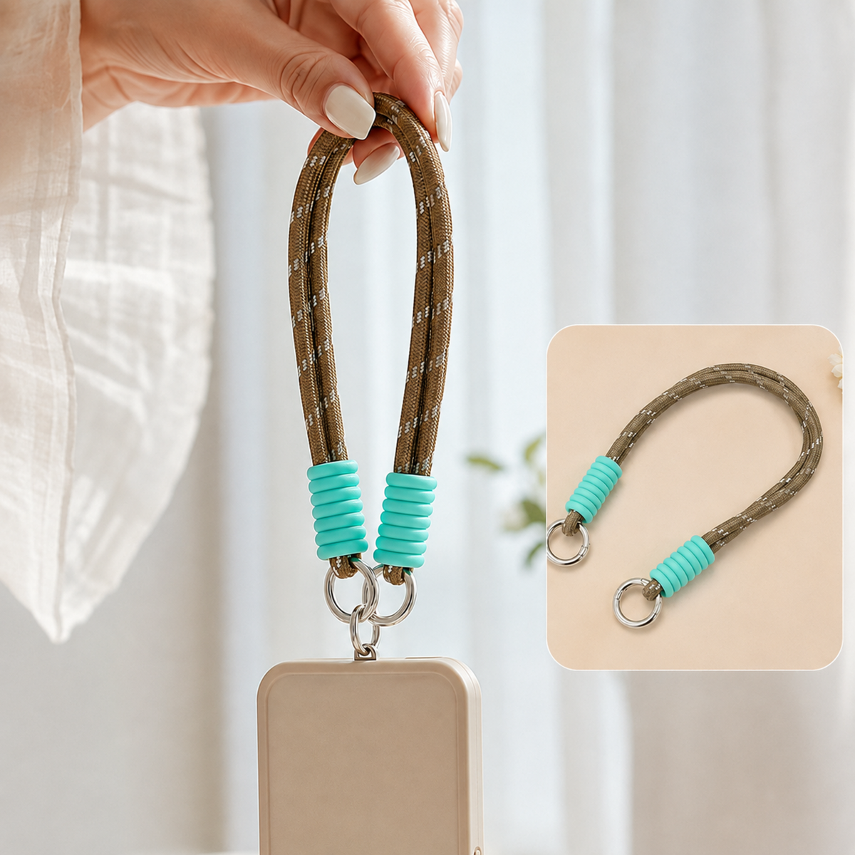 Phone Wrist Strap – Adjustable Nylon Lanyard for Mobiles - view 1