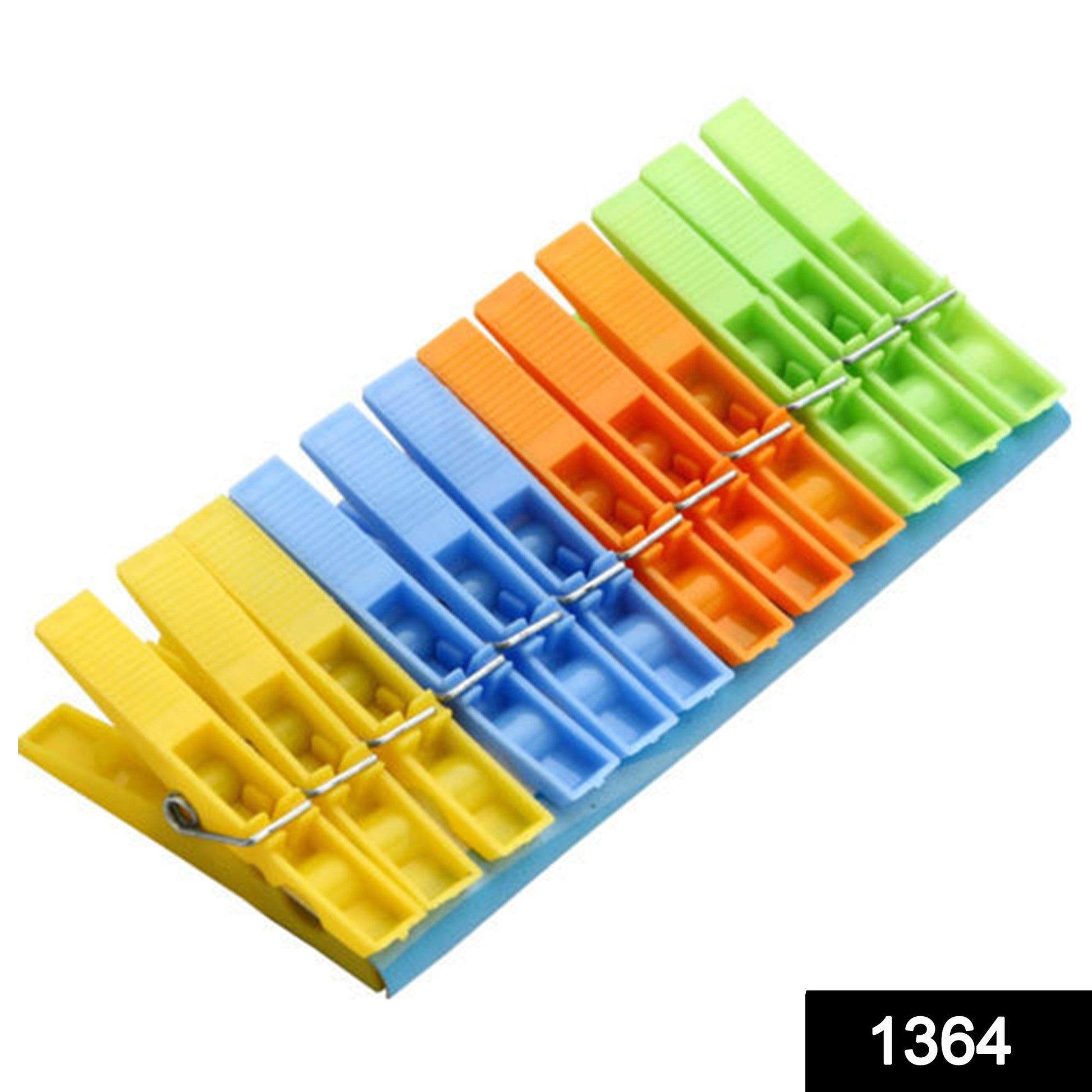 Cloth Clips 12 Pcs Multicolour – Strong Grip Laundry Pegs - main product view