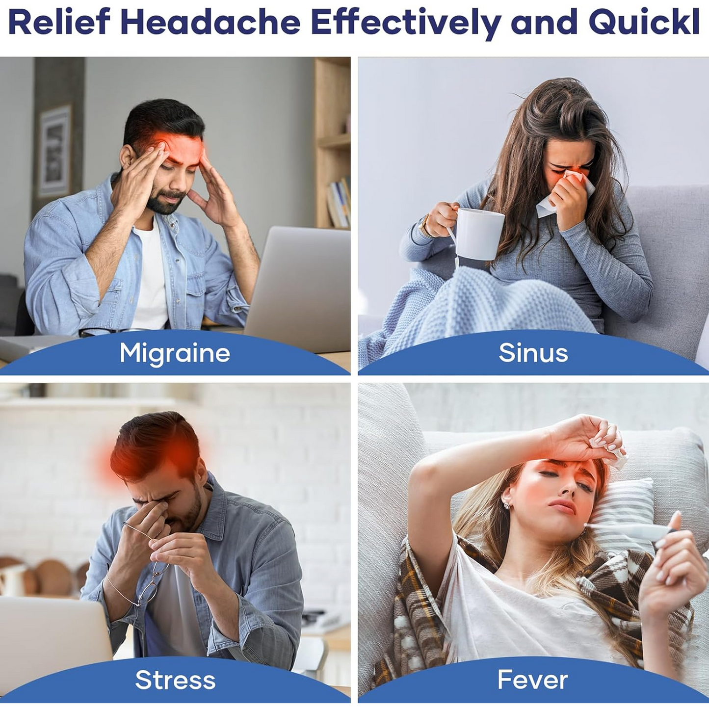 Migraine Relief Cap – 360° Cooling Gel for Headaches | GlowForm