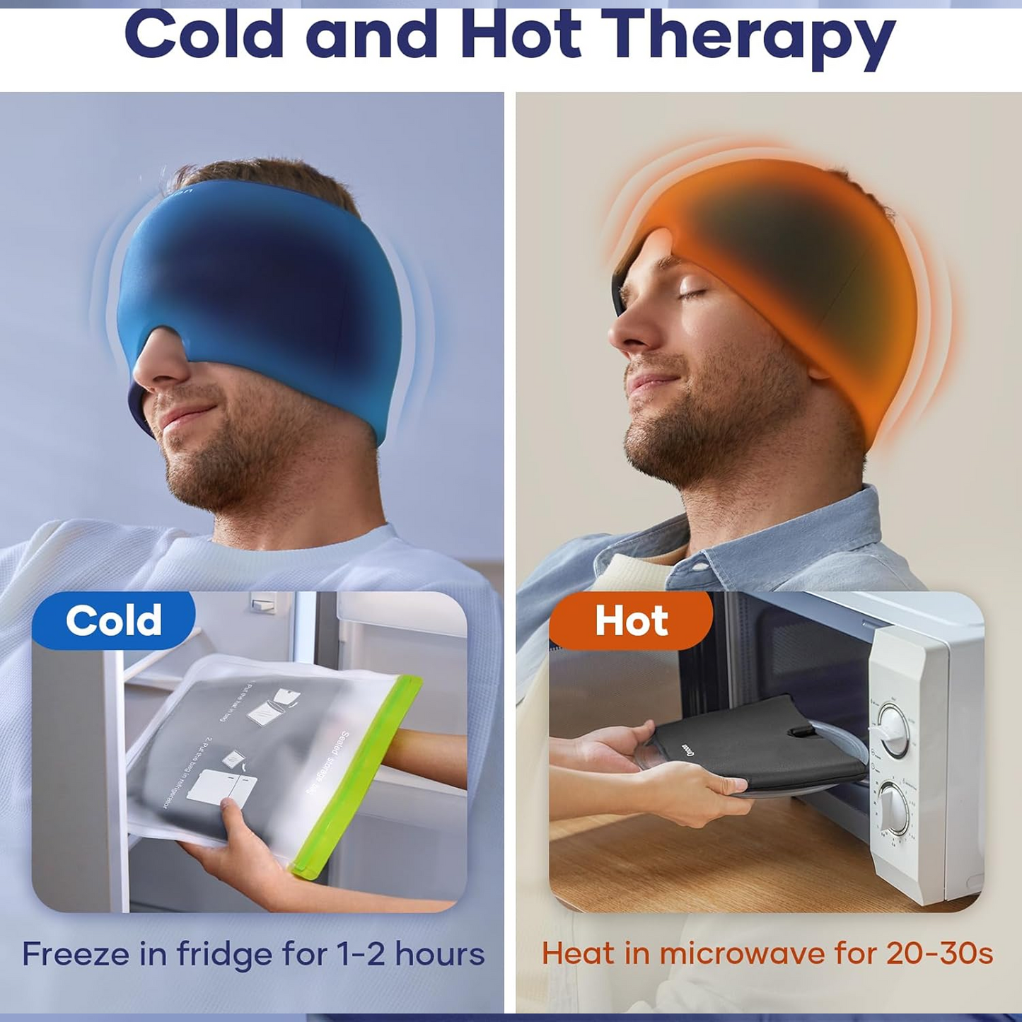 Migraine Relief Cap – 360° Cooling Gel for Headaches | GlowForm
