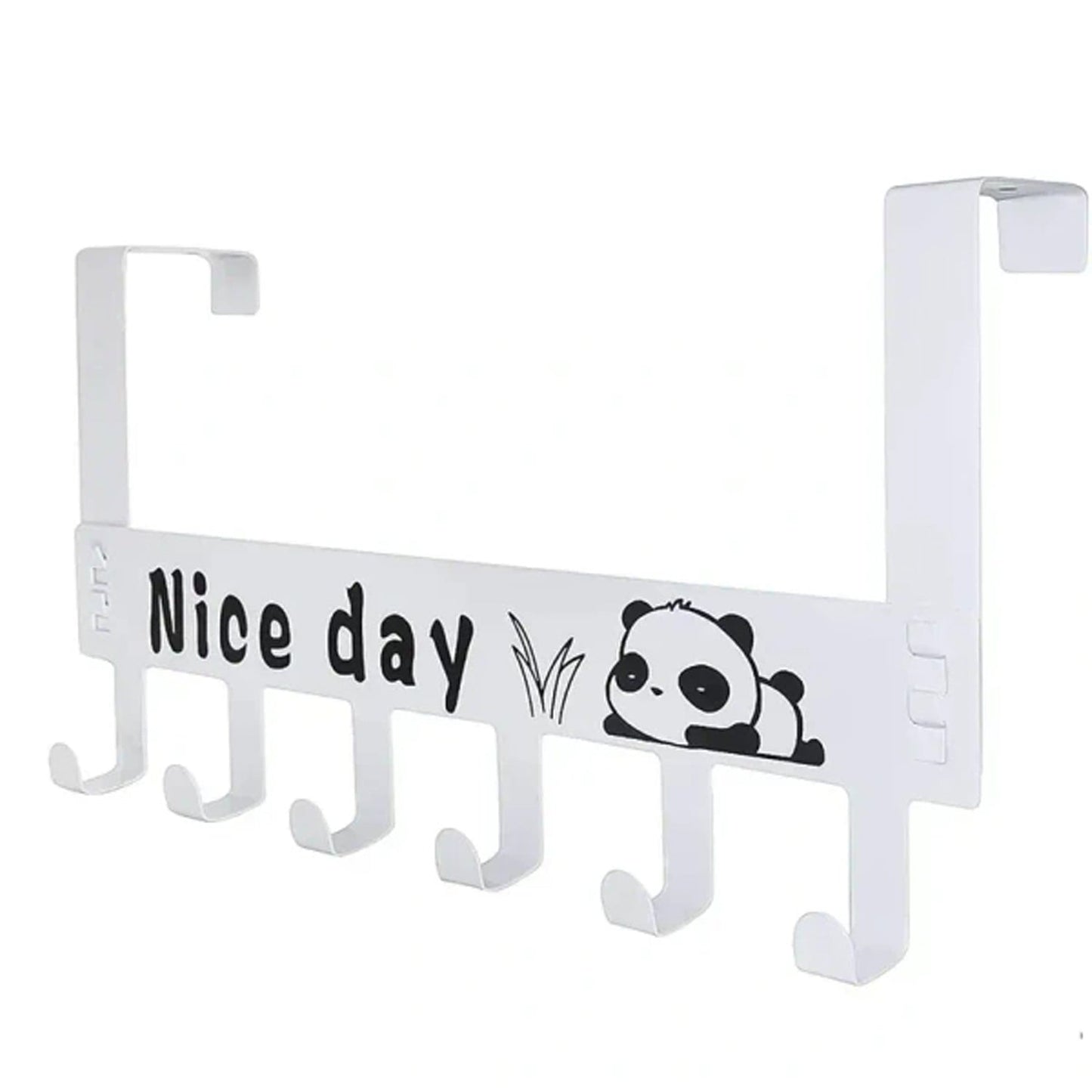 Heavy-Duty Over Door Hook Hanger Rack – 6-Hook Organizer
