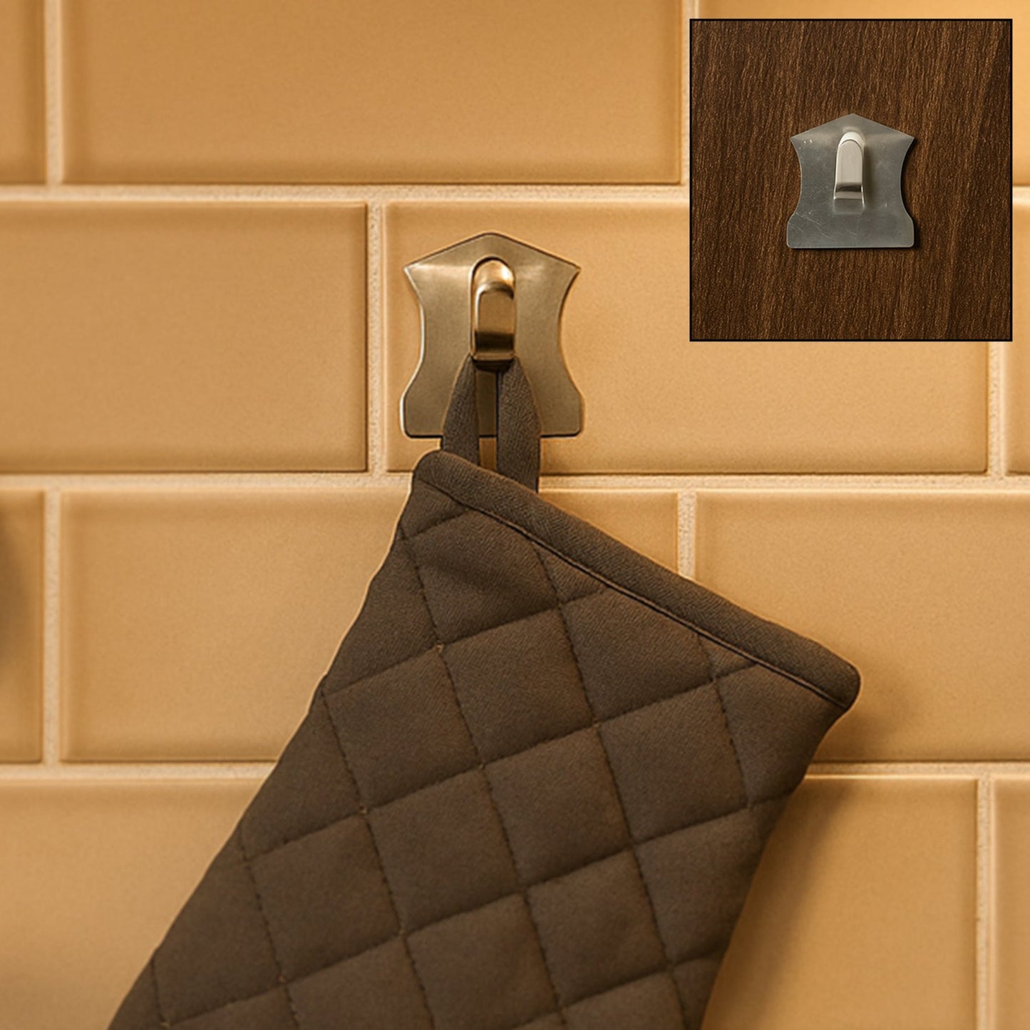 Heavy-Duty Self-Adhesive Hooks – Stainless Steel - main product view