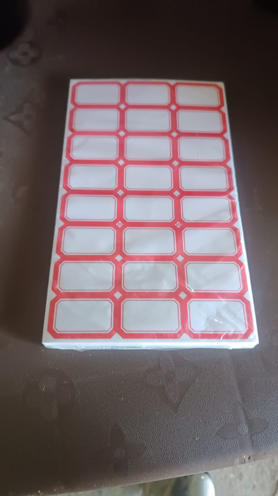 Blank writable label sticker sheets for home and office use