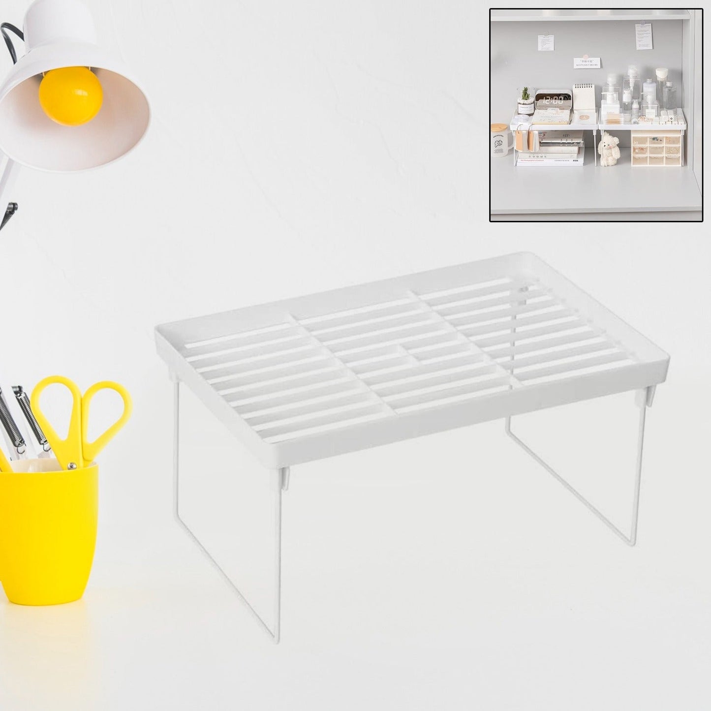 Space-Saving Plastic Organizer Storage Rack – Rust-Proof