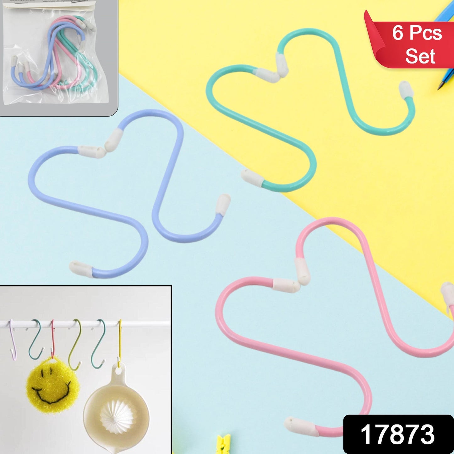 Heavy-Duty S Hooks Metal – Hanging Hooks (6 Pcs)