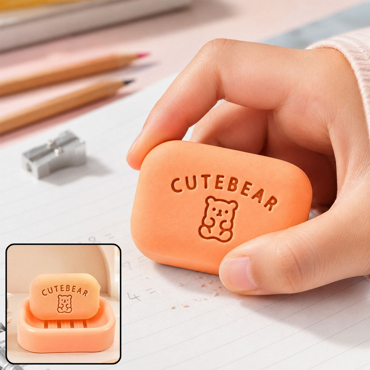 Soap Shaped Erasers – Fun, Compact & Reusable Stationery - view 1